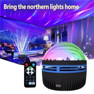 1pc Ocean Wave Projector, 7-Color Light Patterns with Remote Control, USB Powered for Bedroom, Home Theater & Room Decor