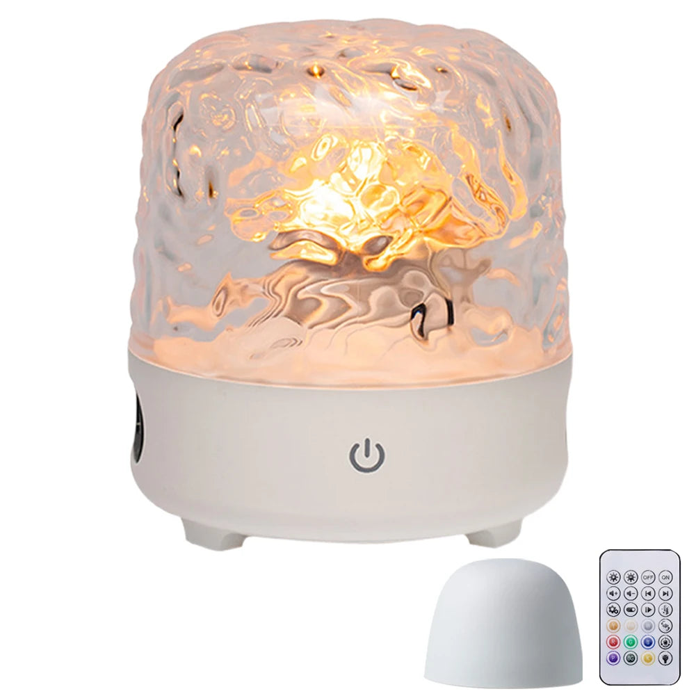 Ocean Wave Projector Light 16 Colors Atmosphere Lights with Remote & Touch Control Bluetooth Speaker Projector Night Lights