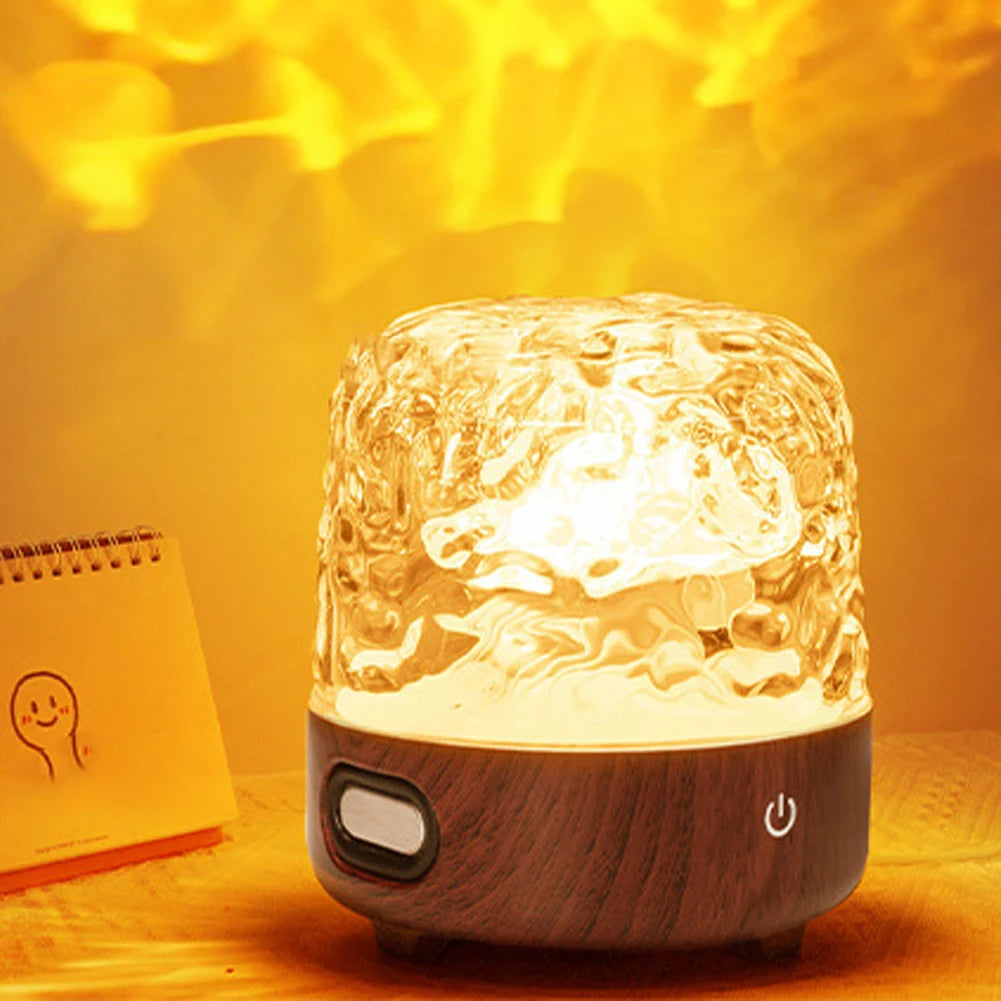 Ocean Wave Projector Light 16 Colors Atmosphere Lights with Remote & Touch Control Bluetooth Speaker Projector Night Lights